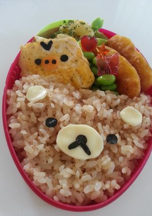 キャラ弁☆リラックマとキイロイトリ-レシピのメイン写真