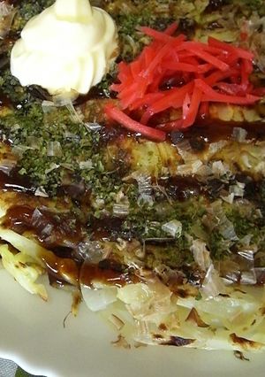 ひとり飯☆玉ねぎしかないけど　お好み焼き-レシピのメイン写真