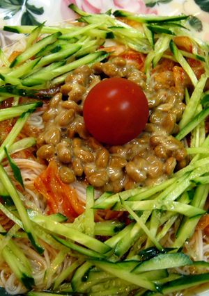 ＊納豆＋キムチそうめん＊-レシピのメイン写真