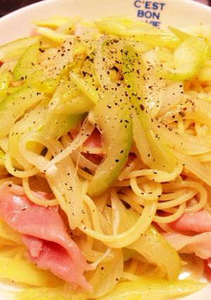 セロリと生ハムのパスタ。-レシピのメイン写真