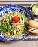 エリンギと舞茸のスープパスタ