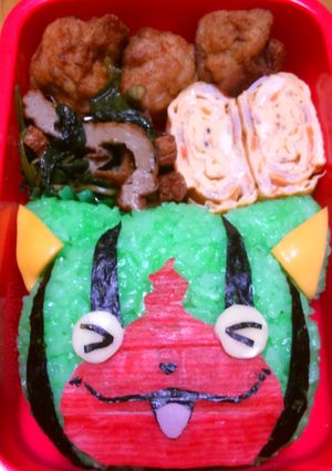 妖怪ウォッチ キャラ弁 スイカニャン-レシピのメイン写真