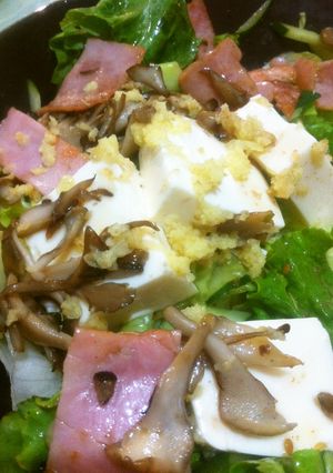 レンジで簡単♪舞茸とベーコンの豆腐サラダ-レシピのメイン写真