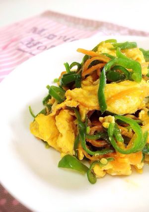 ピーマン大量消費♩たまごの味噌マヨ炒め★-レシピのメイン写真