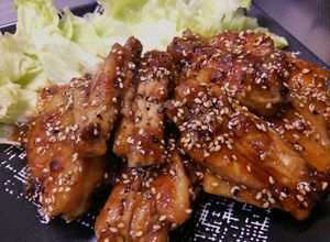 揚げずに簡単！手羽中スペアリブの甘辛焼き-レシピのメイン写真