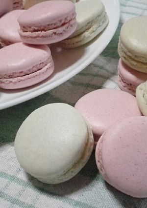 粉糖不要マカロン・苺ミルク味＆ラムネ味-レシピのメイン写真
