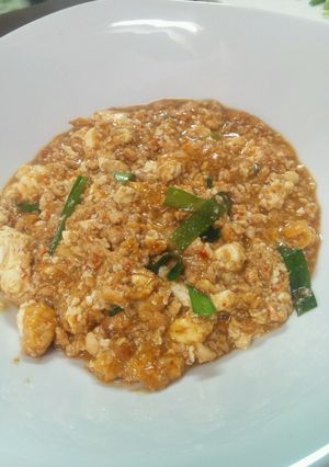 るる128 はかた地鶏ミンチのカレー麻婆-レシピのメイン写真