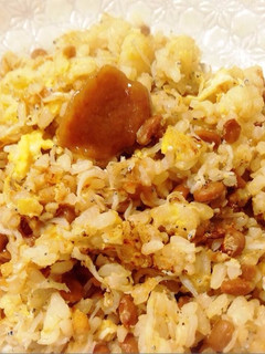 和食の味噌炒飯!納豆と梅としらすと胡麻-レシピのメイン写真