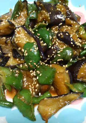 母の味 茄子とピーマンの甘味噌炒め-レシピのメイン写真