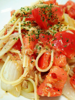 ツナとトマトのパスタ-レシピのメイン写真