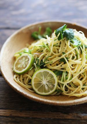 簡単◎梅干しゴーヤの薬味さっぱりパスタ-レシピのメイン写真