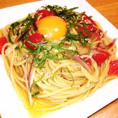 รูปของ 簡単☆みょうがの冷製パスタ♡