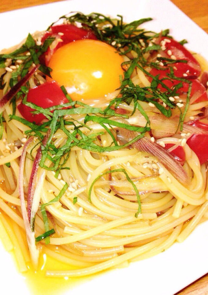 簡単☆みょうがの冷製パスタ♡-レシピのメイン写真