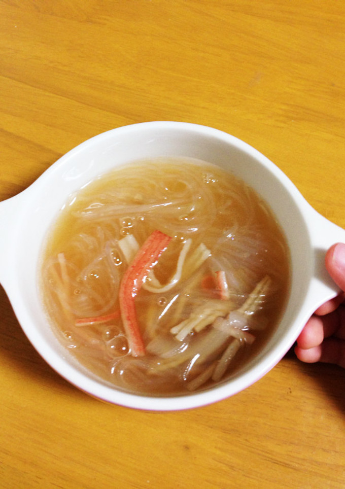 簡単♪カニカマと春雨の中華スープ♪-レシピのメイン写真