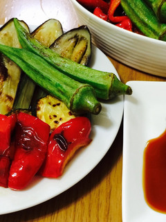 ニンニク醤油で食べる茄子・夏野菜ステーキ-レシピのメイン写真