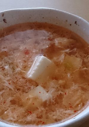 簡単すぎるキムチスープ～時短節約レシピ～-レシピのメイン写真