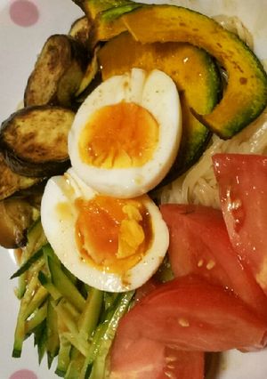 夏野菜のっけ♪冷やし中華☆-レシピのメイン写真