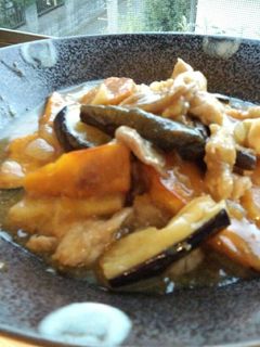豚肉とかぼちゃなすの中華炒め-レシピのメイン写真