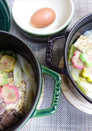 ストウブで簡単蒸しすき焼き-レシピのメイン写真
