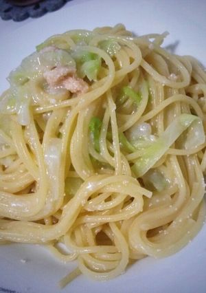 お手軽♡たらことキャベツのクリームパスタ-レシピのメイン写真
