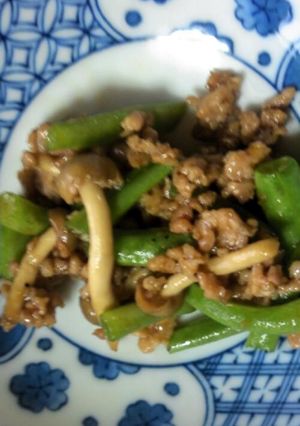 インゲンと豚挽き肉炒め-レシピのメイン写真