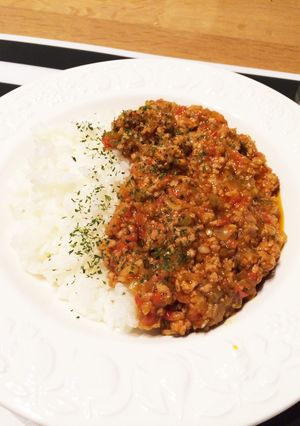 ナスとトマトたっぷり！洋風ドライカレー-レシピのメイン写真