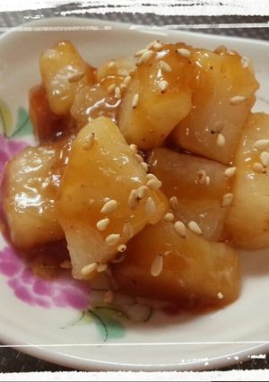 レンジで簡単♪コロコロ山芋の甘酢あんかけ-レシピのメイン写真