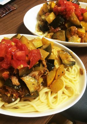 夏野菜とツナの冷製パスタ-レシピのメイン写真