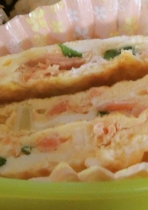 お弁当に！鮭フレーク入り卵焼き-レシピのメイン写真