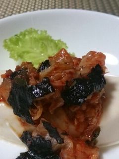 キムチ海苔載せ冷奴-レシピのメイン写真