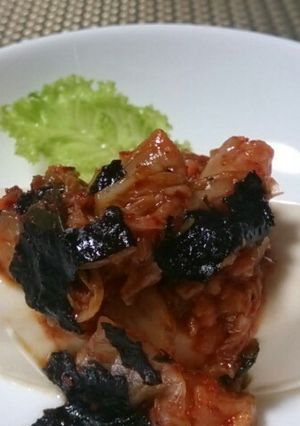 キムチ海苔載せ冷奴-レシピのメイン写真