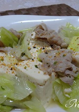 豚肉と豆腐とキャベツ煮-レシピのメイン写真