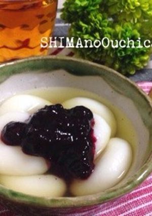 深むし茶とブルーベリーの白玉ぜんざい-レシピのメイン写真