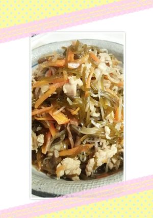 子供もガッツリ!!豚肉と切り昆布の煮物-レシピのメイン写真