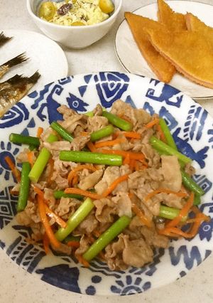 豚肉とニンニクの芽のオイスターソース炒め-レシピのメイン写真