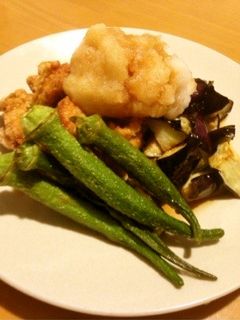 夏野菜たっぷりおろしポン酢唐揚げ-レシピのメイン写真