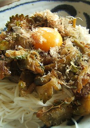 豪快！ゴーヤチャンプルー素麺-レシピのメイン写真