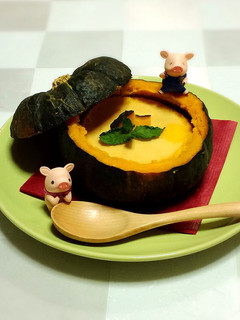 とってもキュート♡丸ごとかぼちゃプリン-レシピのメイン写真