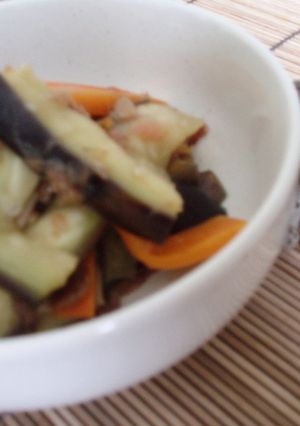 なすとにんじんのなめうめ和え-レシピのメイン写真