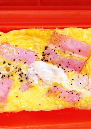 ルクエでハムチーズ卵焼き✿朝ごはんに-レシピのメイン写真