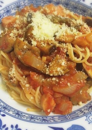 【パスタ】なすとベーコンのポモドーロ-レシピのメイン写真