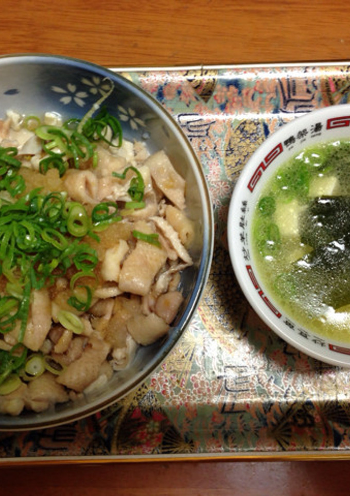 簡単おつまみ☆鶏皮の大根ポン酢&スープ-レシピのメイン写真