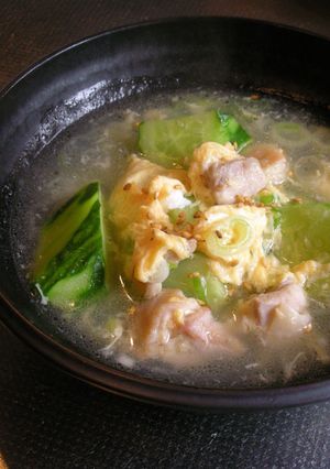 キュウリを美味しく食べる中華スープ♪-レシピのメイン写真