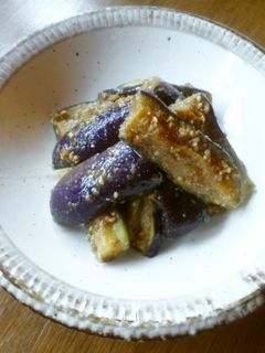 茹でナスの胡麻和え♪-レシピのメイン写真