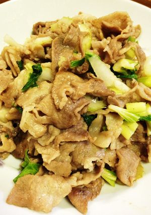 豚バラとセロリの炒め-レシピのメイン写真