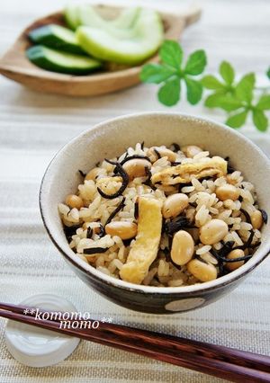 体に嬉しい◆ひじきと大豆の炊き込みご飯◆-レシピのメイン写真