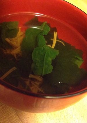 鍋いらず:なめたけのお吸物-レシピのメイン写真