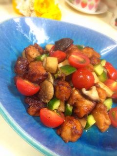 まぐろの唐揚げ野菜和え-レシピのメイン写真