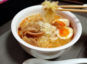 ダイエットや夜食にキャベツで味噌ラーメン-レシピのメイン写真