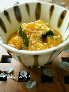 mレンジdeかぼちゃのそぼろ煮-レシピのメイン写真